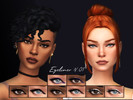 Sims 4 — Eyeliner N.01 by GloomyKitty — Fox and cat style eyeliners 2 Variations 3 colours Blue liner compatible with