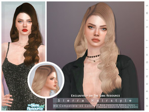Sims 4 — Siearra Hairstyle by DarkNighTt — Siearra Hairstyle 60 colors (27 Base Colors+12 Ombre Colors+7 Rooted Colors+14