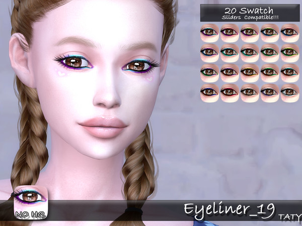 Sims 4 — [Ts4]Taty_Eyeliner_19 by tatygagg — - Female, Male - Human, Alien - Teen to Elder - Hq Compatible - Sliders