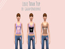 Sims 4 — Love Tank Top by GalaxyUnicorn1 — a cute little love tank top for your sweet women to wear on a date.