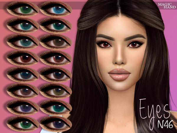 Sims 4 — [MH] Eyes N46 by MagicHand — --18 available colors-- --Compatible with HQ settings-- --CAS thumbnail-- Pictures