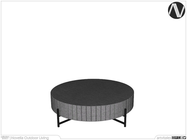Sims 4 — Novella Coffee Table by ArtVitalex — Outdoor And Garden Collection | All rights reserved | Belong to 2021