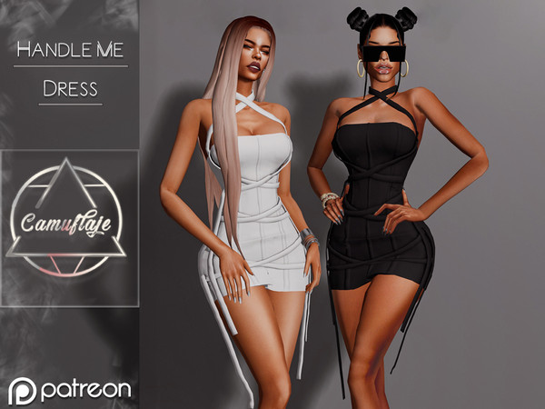 Sims 4 — [PATREON] CAMUFLAJE - Handle Me (Dress) *Early Access* by Camuflaje — * New mesh * Compatible with the base game