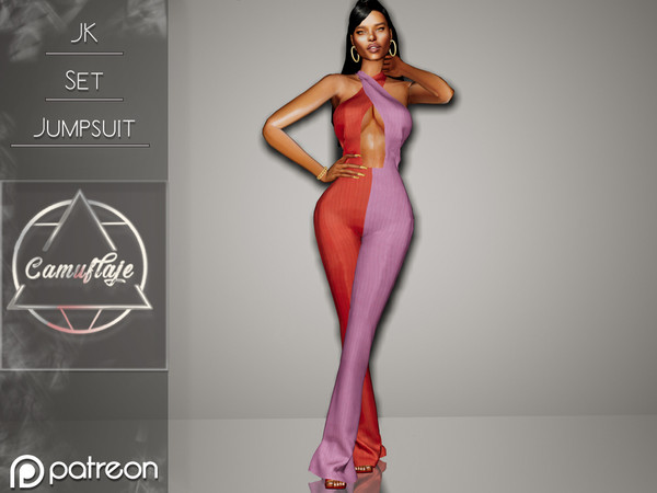 Sims 4 — [PATREON] CAMUFLAJE - JK Set (Jumpsuit) *Early Access* by Camuflaje — * New mesh * Compatible with the base game