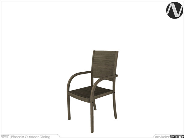 Sims 4 — Phoenix Dining Chair by ArtVitalex — Outdoor And Garden Collection | All rights reserved | Belong to 2021
