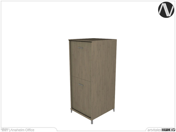 Sims 4 — Anaheim Tall Four Door Cupboard by ArtVitalex — Office And Study Room Collection | All rights reserved | Belong