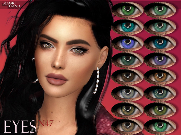 Sims 4 — [MH] Eyes N47 by MagicHand — --21 available colors-- --Compatible with HQ settings-- --CAS thumbnail-- Pictures
