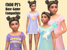 Sims 4 — Little Girl PJ's by Rosannep — Cute PJ's for your sim girls. Make their bedtime fun! You will need the Get