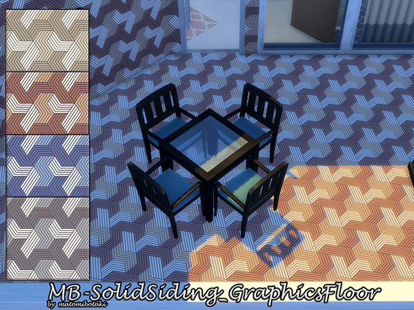 Sims 4 — MB-SolidSiding_GraphicsFloor by matomibotaki — MB-SolidSiding_GraphicsFloor, graphic tile floor, stylish for