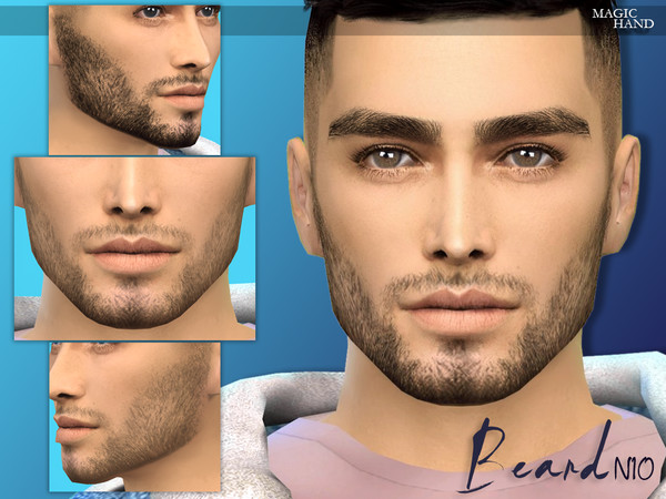 Sims 4 — [MH] Beard N10 by MagicHand — --12 colors-- --Compatible with HQ settings-- --CAS thumbnail-- Pictures taken