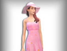 Sims 4 — Flowery Spring Hat by EmmaSimsX — Pastel coloured straw hat that comes in five swatches