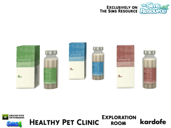 Sims 4 — kardofe_Healthy Pet Clinic_Vaccine by kardofe — Vaccine and its box, decorative, in three color options 