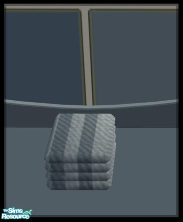 Sims 2 — NK PI SG Towels - Steel Blue by MoMama — Two-tone Steel Blue bath towels for your bathroom counter (or floor if