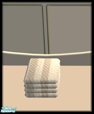 Sims 2 — NK PI SG Towels - Off White by MoMama — Two-tone Off White bath towels for your bathroom counter (or floor if