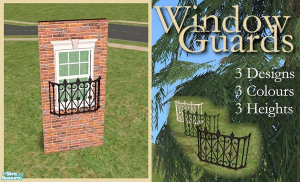 Sims 2 — Window Guard - Gothic (MASTER Mesh) by Cyclonesue — A window guard for small to medium size windows. This mesh