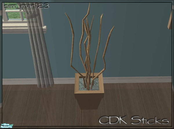 Sims 2 — CDK Bedroom - Sticks by sim_man123 — Decorative sticks from my CDK Bedroom set.