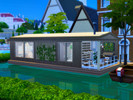 Sims 4 — River Houseboat | Netherlands by MichaelaCreates — A small houseboat on the river inspired by typical houseboats