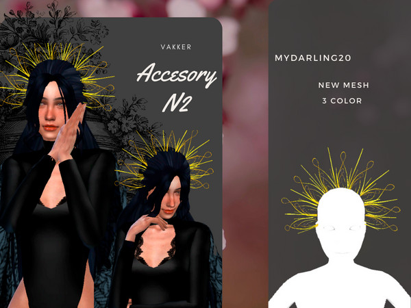 Sims 4 — Accesory Tiare V2 by Mydarling20 — NEW MESH BASE GAME COMPATIBLE 3 COLOR 