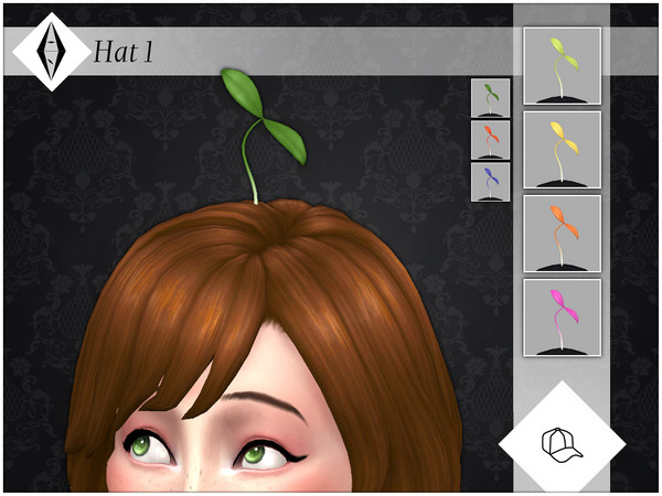 Sims 4 — Hat 1 by AleNikSimmer — Little leaf accessory inspired by some drawings, it has some green and orange swatches