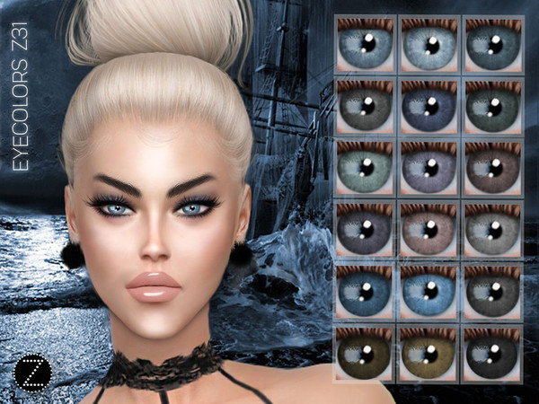 Sims 4 — EYECOLORS Z31 by ZENX — -Base Game -All Age -For Female -18 colors -Works with all of skins -Compatible with HQ