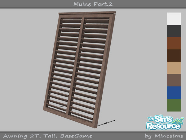 Sims 4 — Muine Awning 2T Tall by Mincsims — a part of Muine Set 8 swatches