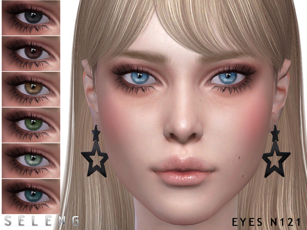 Sims 4 — Eyes N121 by Seleng — 17 colours Custom Thumbnail Face paint section HQ mod compatible The picture was taken