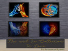 Sims 4 — Fire and Ice Collection: Love (by SavannahRaine1) by SavannahRaine1 — This set of 7 paintings follows a fire and