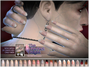 Sims 4 — Male Longer Nails - The Perfect Night by BAkalia — Hello :) Men's nails perfect for vampires and guitarists :D *