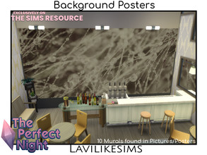 Sims 4 — The Perfect Night LLS Background Poster by lavilikesims — A large 7 wide, small height, mural that is perfect