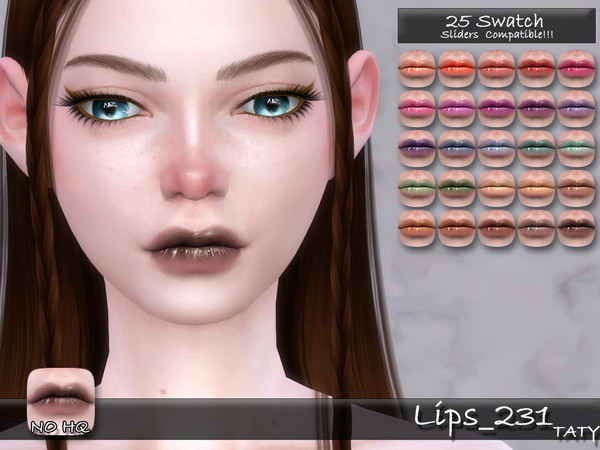 Sims 4 — [Ts4]Taty_Lips_231 by tatygagg — - Female, Male - Human, Alien - Teen to Elder - Hq Compatible - Sliders