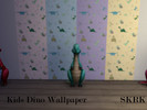 Sims 4 — Kids Wallpaper with Dinos by SocksRock_SKRK — Wallpaper for any kid obsessed with dinosaurs.