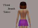Sims 4 — Floral Branch Spine Tattoo by lumiilvs — - 1 swatch - back category - does morph a bit with presets - compatible
