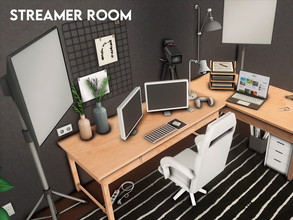 Sims 4 — Streamer Room by xogerardine — A simple streamer room with all that's needed. Enjoy.