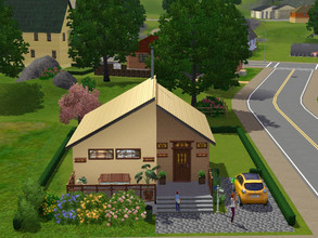 Sims 3 — Tiny Backstein by RubyRed2020 — This tiny house is ideal for singles or lovers. The bedroom is big enough for