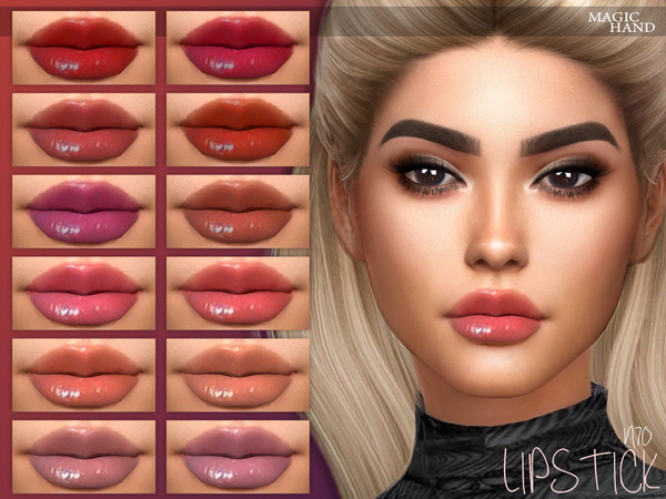 Sims 4 — [MH] Lipstick N70 by MagicHand — --21 available colors-- --Compatible with HQ settings-- --CAS thumbnail--