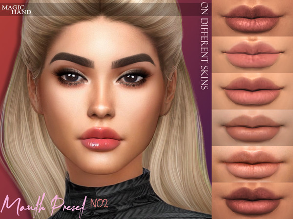 Sims 4 — [MH] Mouth Preset N02 by MagicHand — --Female and Male-- --Teen to Elder-- --CAS thumbnail-- Click on the mouth