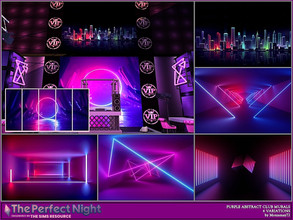 Sims 4 — The Perfect Night Purple Abstract Club Murals by Moniamay72 — The Perfect Night Purple Abstract Club Murals. 6