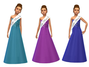 Sims 4 — ErinAOK Little Miss Sim Dress 0518 by ErinAOK — Girl's Formal/Party "Little Miss Sim" Dress 9 Swatches