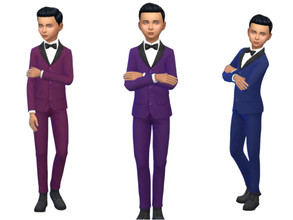 Sims 4 — ErinAOK Boy's Tuxedo 0519 (Seasons Needed) by ErinAOK — Boy's Tuxedo 9 Swatches