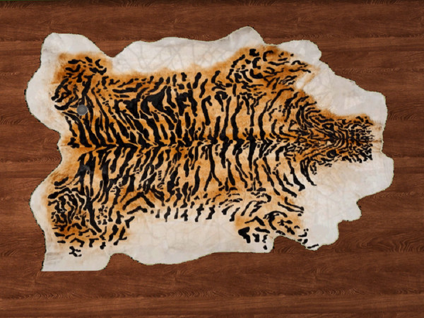 Sims 4 — Jungle Retreat Faux Skin Tiger Rug by seimar8 — Faux skin tiger rug. Comes in two swatch patterns. Part of the