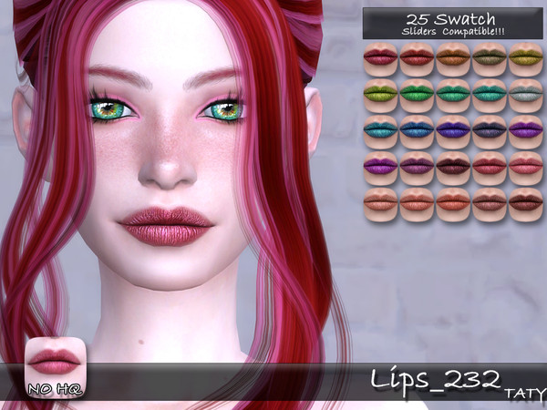 Sims 4 — [Ts4]Taty_Lips_232 by tatygagg — - Female, Male - Human, Alien - Teen to Elder - Hq Compatible - Sliders