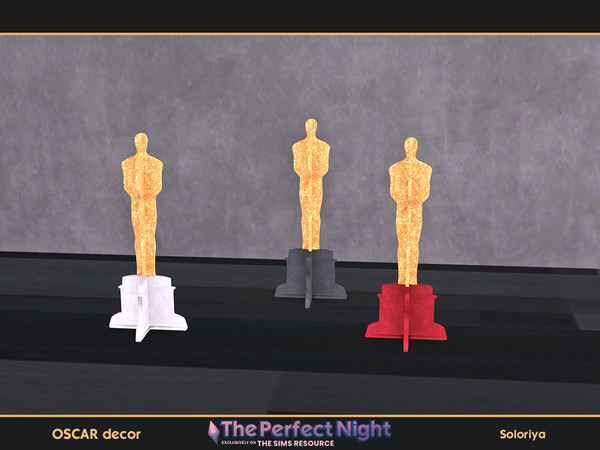 Sims 4 — The Perfect Night. Oscar Decor. Paper Oscar by soloriya — Paper oscar. Part of The Perfect Night - Oscar Decor