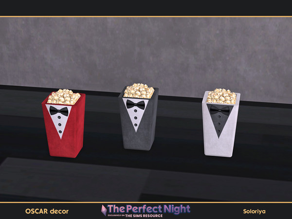 Sims 4 — The Perfect Night. Oscar Decor. Popcorn by soloriya — Decorative Popcorn. Part of The Perfect Night - Oscar