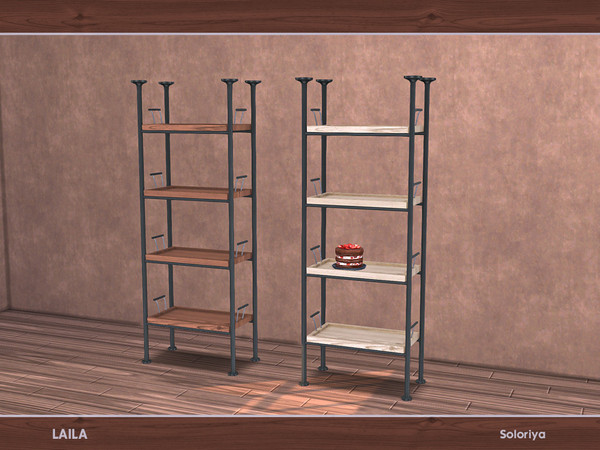 Sims 4 — Laila. Storage by soloriya — Storage. Part of Laila set. 3 color variations. Category: Surfaces - Miscellaneous.