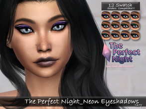Sims 4 — The Perfect Night_Neon Eyeshadows by tatygagg — - Female, Male - Human, Alien - Teen to Elder - Hq Compatible -