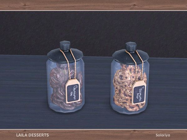 Sims 4 — Laila Desserts. Cookies, v1 by soloriya — Decorative cookies. Part of Laila Desserts set. 2 color variations.