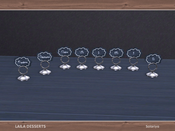 Sims 4 — Laila Desserts. Price Tag by soloriya — Price tag. Uses simlish letters. Part of Laila Desserts set. 8