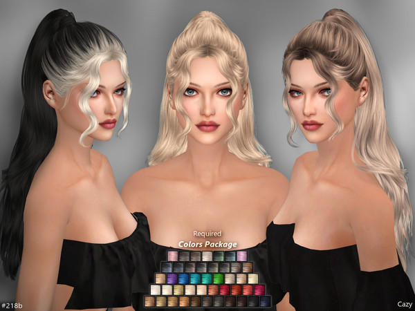 Sims 4 — Jennie B - Female Hairstyle - Mesh Only by Cazy — Required Colors Package in Required Items list. Female