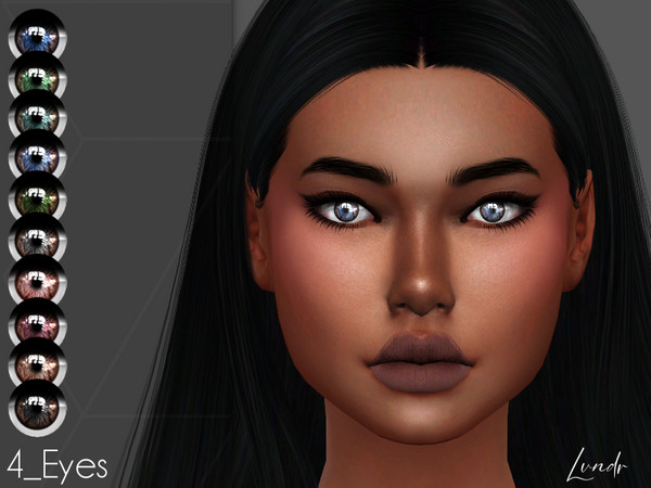 Sims 4 — 4_Eyes by LVNDRCC — Natural, blue, green and brown eye colours. Makeup category 10 colours HQ friendly Preview