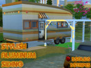 Sims 4 — Stylish Aluminum Siding by sillyfidget — Aerodynamic striped siding perfect for your temporary/permanent home.